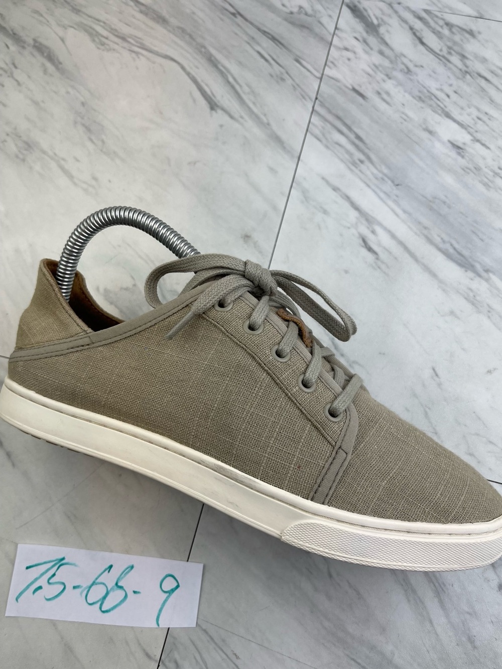 Olukai pehuea li women’s 7.5 beige cavas convertible slip on sneaker shoes